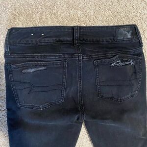 American Eagle Black Distressed Jeans
